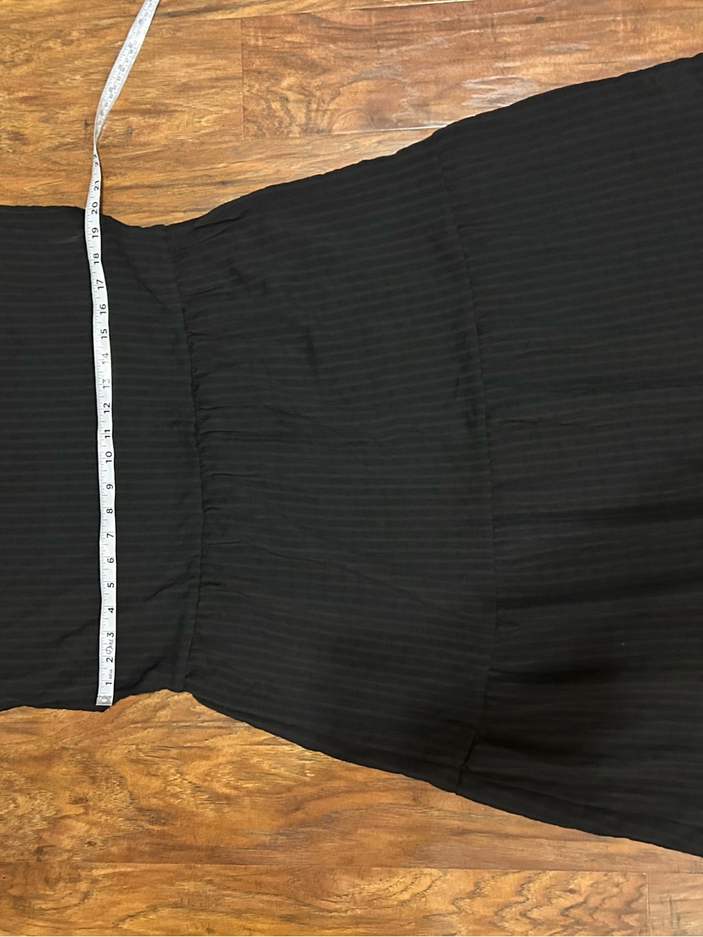 Tiered Black Midi Dress Subtle Texture Little Black Casual Whimsy Goth - Picture 8 of 11
